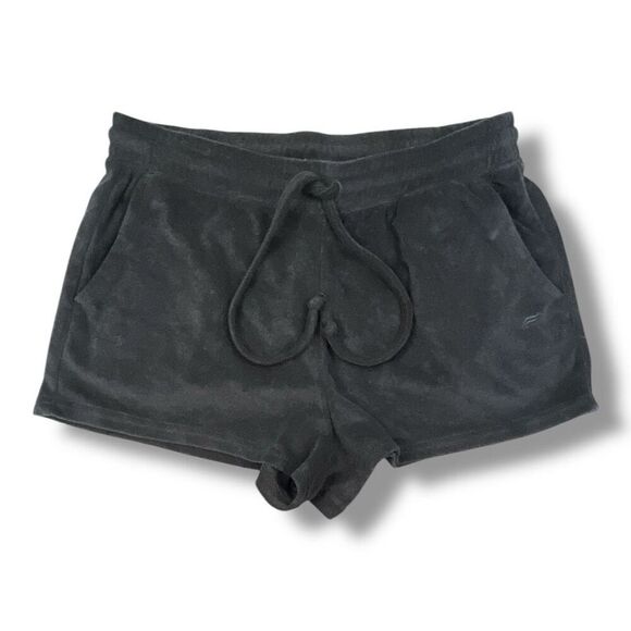Fabletics Island Terry Black Athletic Shorts Size Large - Picture 1 of 5
